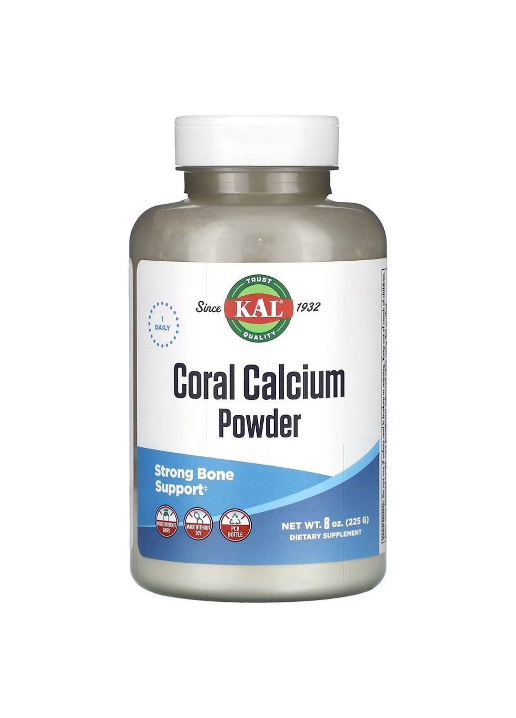 Вітаміни та мінерали Coral Calcium Powder 1000 mg, 225 грам KAL (293415932)