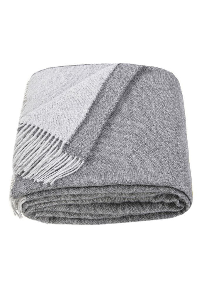 Плед Мериносовый 2 цвета св.-т.серый 140 x 200 см Love You 4245 (315690589)