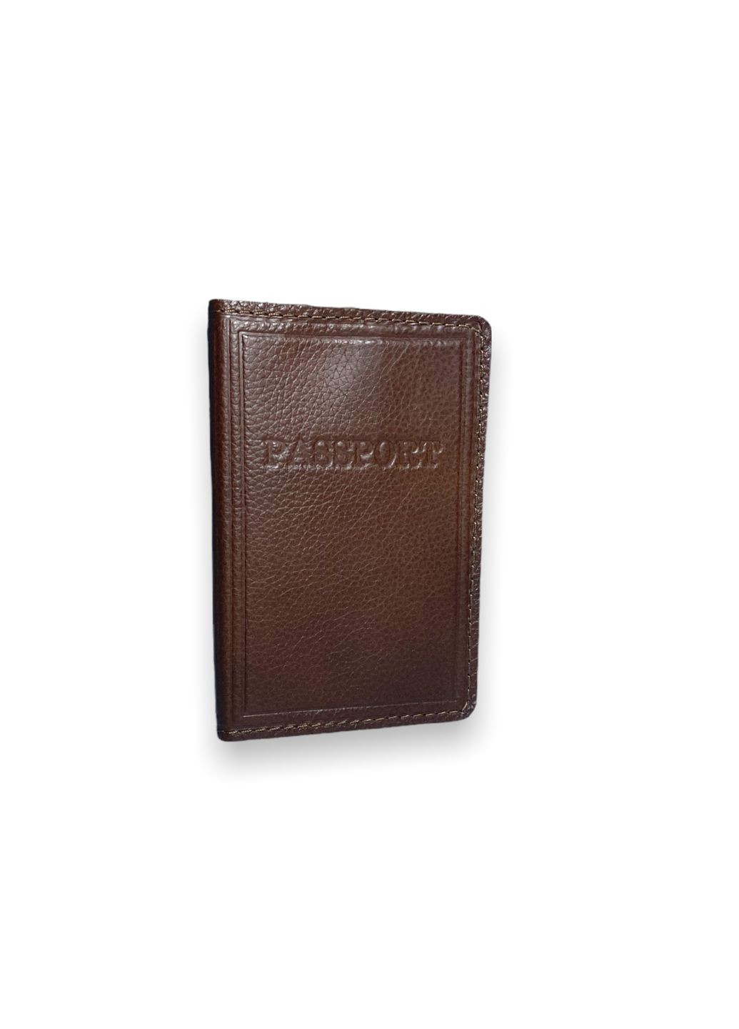 Обкладинка для паспорта шкіряна з тисненням ручна робота розмір:14*9.5*0.5 см коричневий BagWay (285814922)