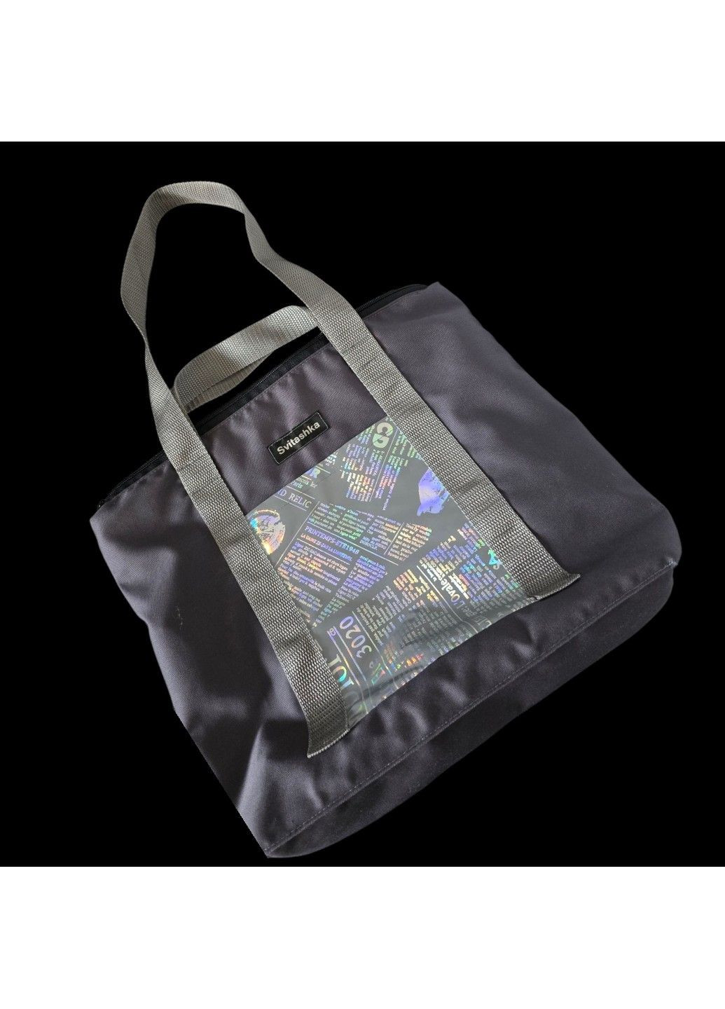 Сумка-шопер Svitashka "Графит" Саржа. Светоотражающие карманы. Двойные ручки No Brand (332998151)