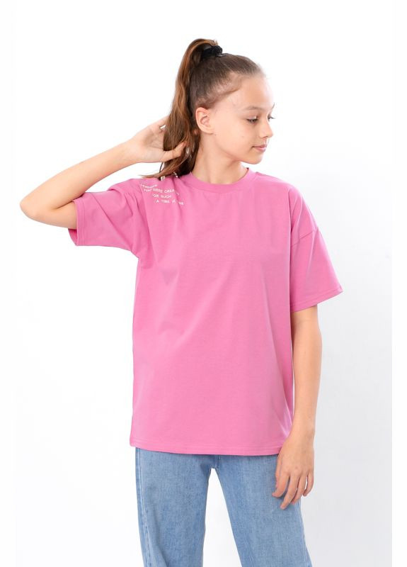 Рожева літня футболка для дівчинки (підліткова) Носи своє