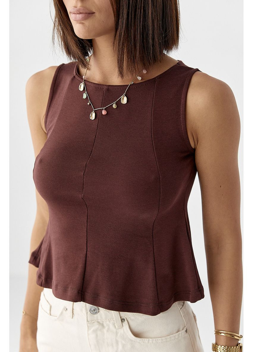 Трикотажный расклешенный топ Lurex — 370379961