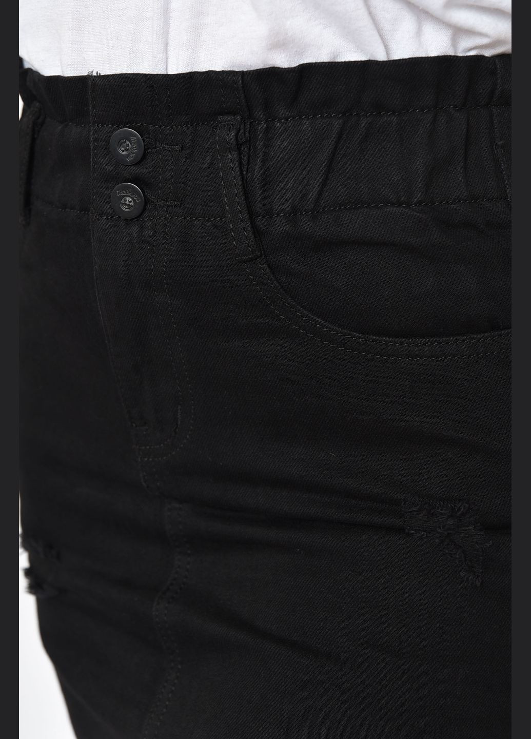 Черная джинсовая однотонная юбка Let's Shop а-силуэта (трапеция)