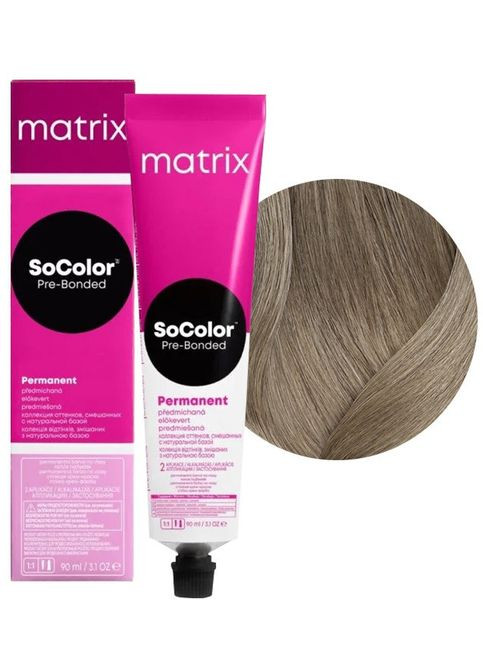 Стойкая кремкраска для волос SoColor Pre-Bonded 8Р светлый блондин жемчужный, 90 мл. Matrix (292736100)