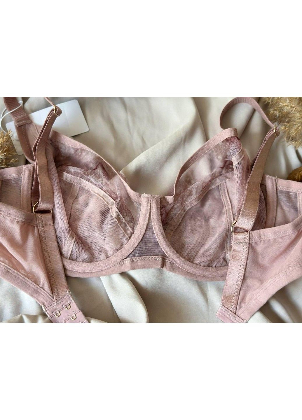 Пудровий бюстгальтер без поролону 11596 пудровий Lanny Mode