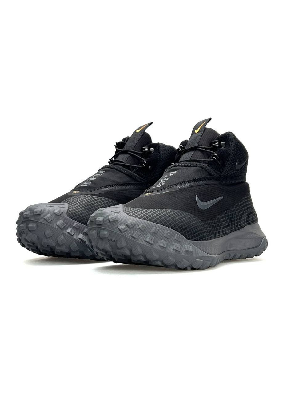 Чорні Зимовий кросівки чоловічі зимові nike No Brand ACG Mountain Fly High Fur Black Grey