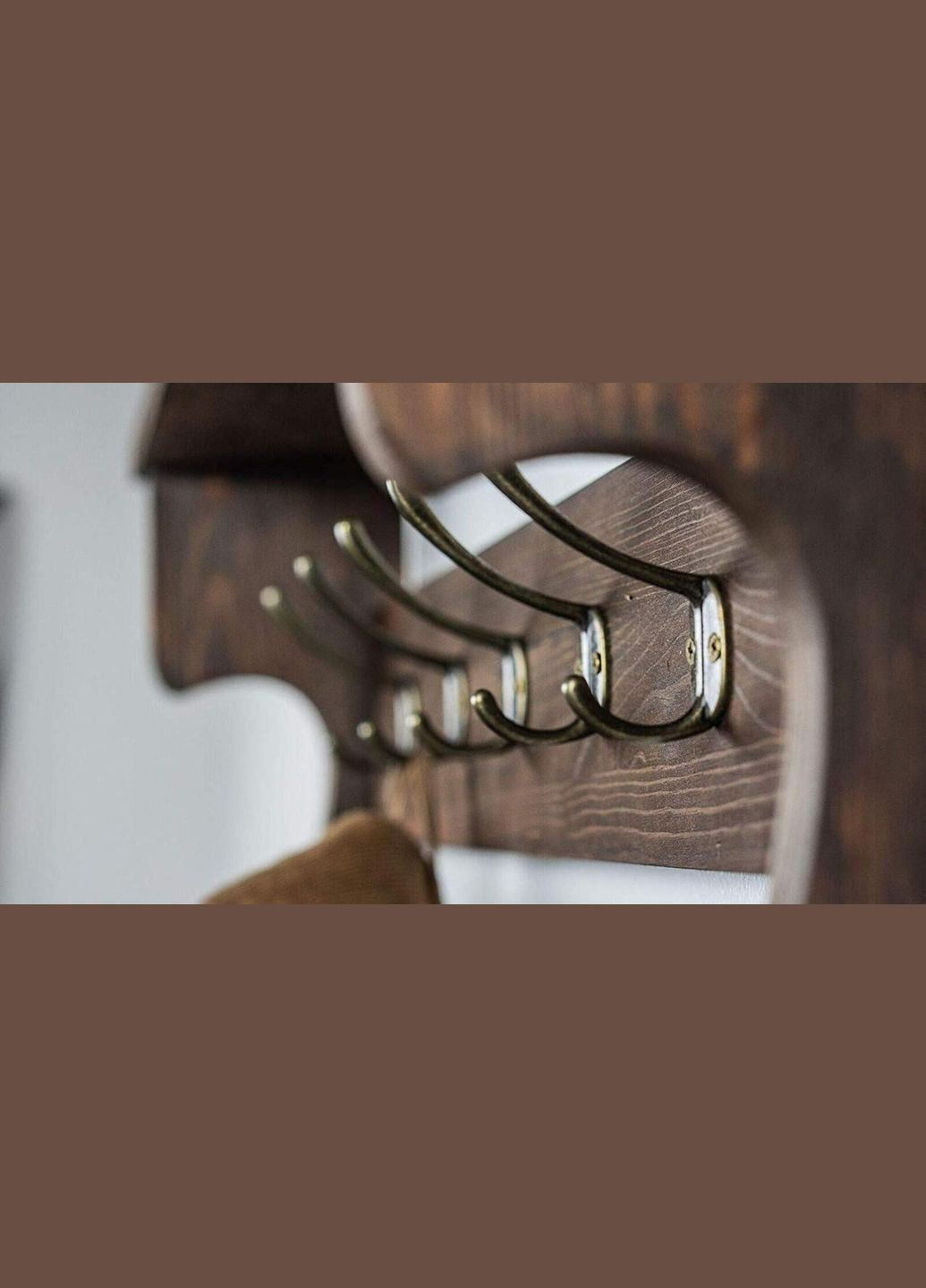 Вішалка для одягу з дерева Калгарі капучино (ВДО-000109) No Brand (327868800)