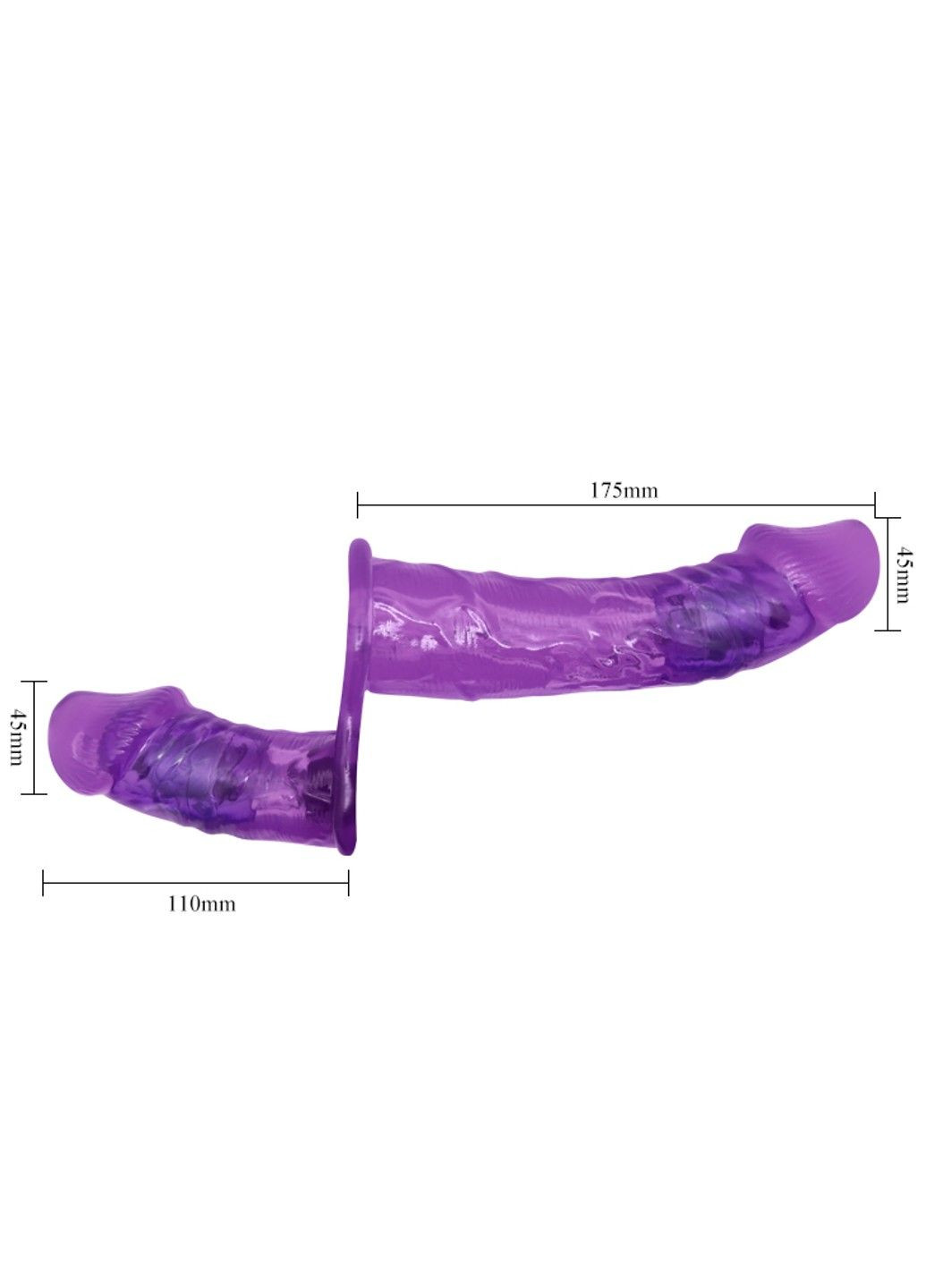 Страпон двойной ULTRA PASSIONATE G-spot фиолетовый No Brand (284236373)