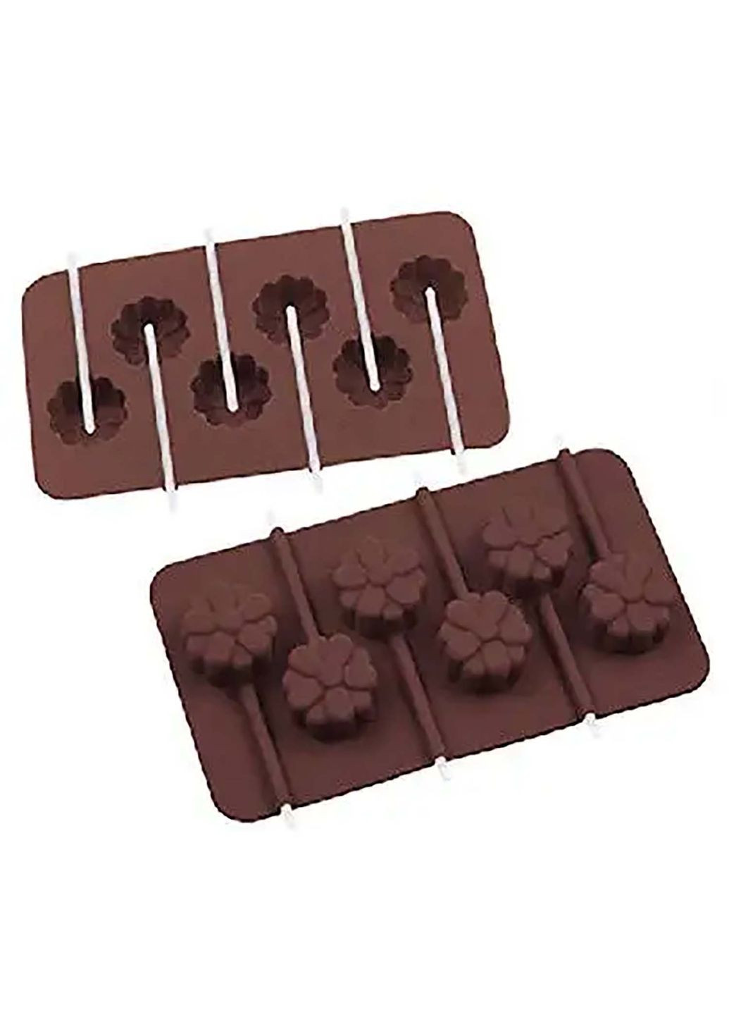 Силіконова форма для льодяників і цукерок на паличці "Квітка" Kitchen Master (338656781)