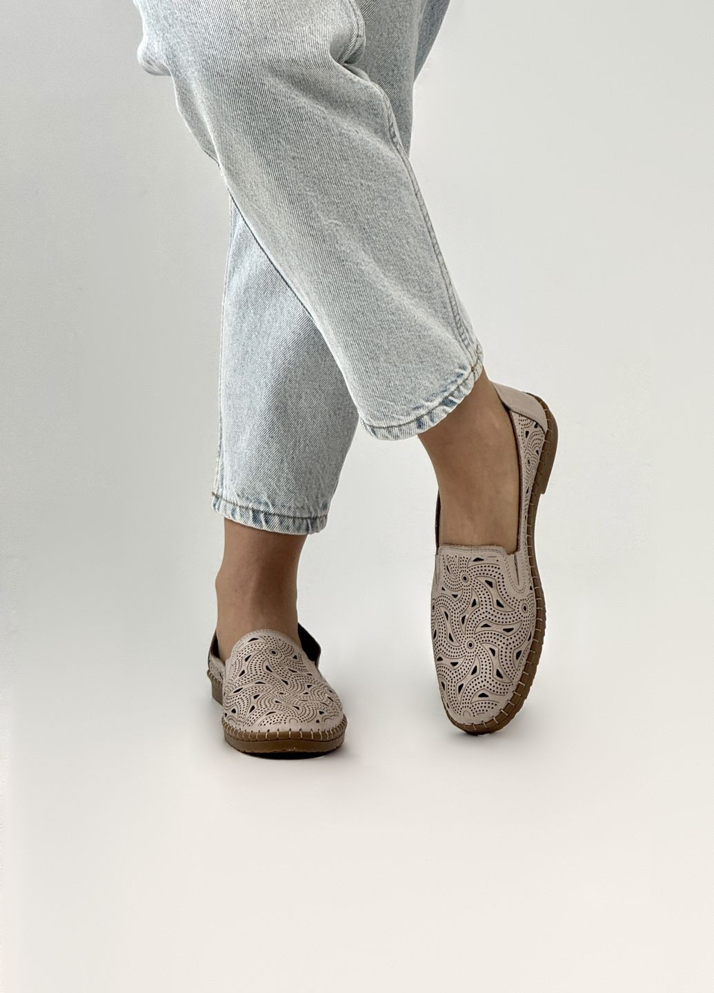 Женские балетки женские кожаные Sherlock Soon | кофейные натуральная кожа (330751462)