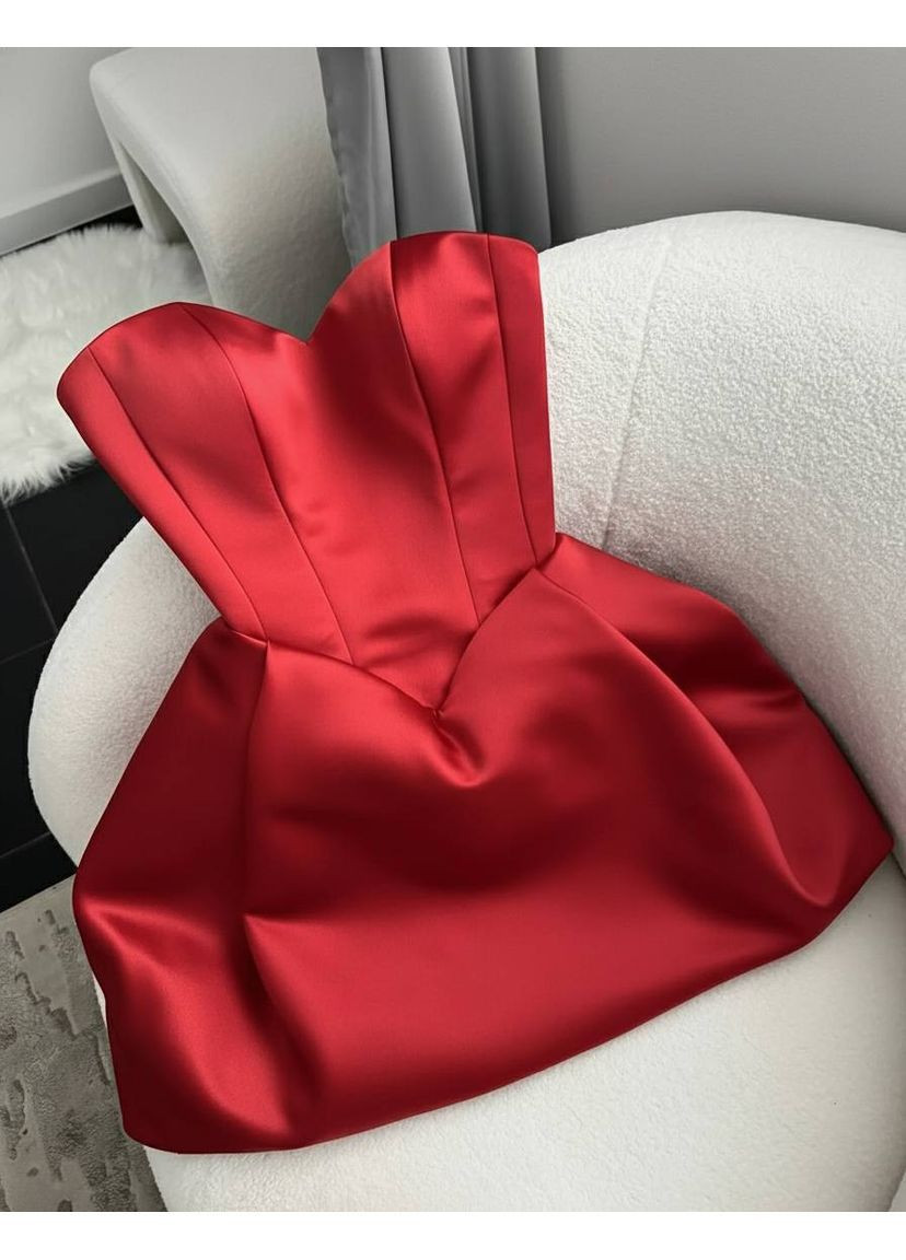 Червона святковий, повсякденний, вечірня, кежуал жіноча сукня бебі долл FINO Mode однотонна