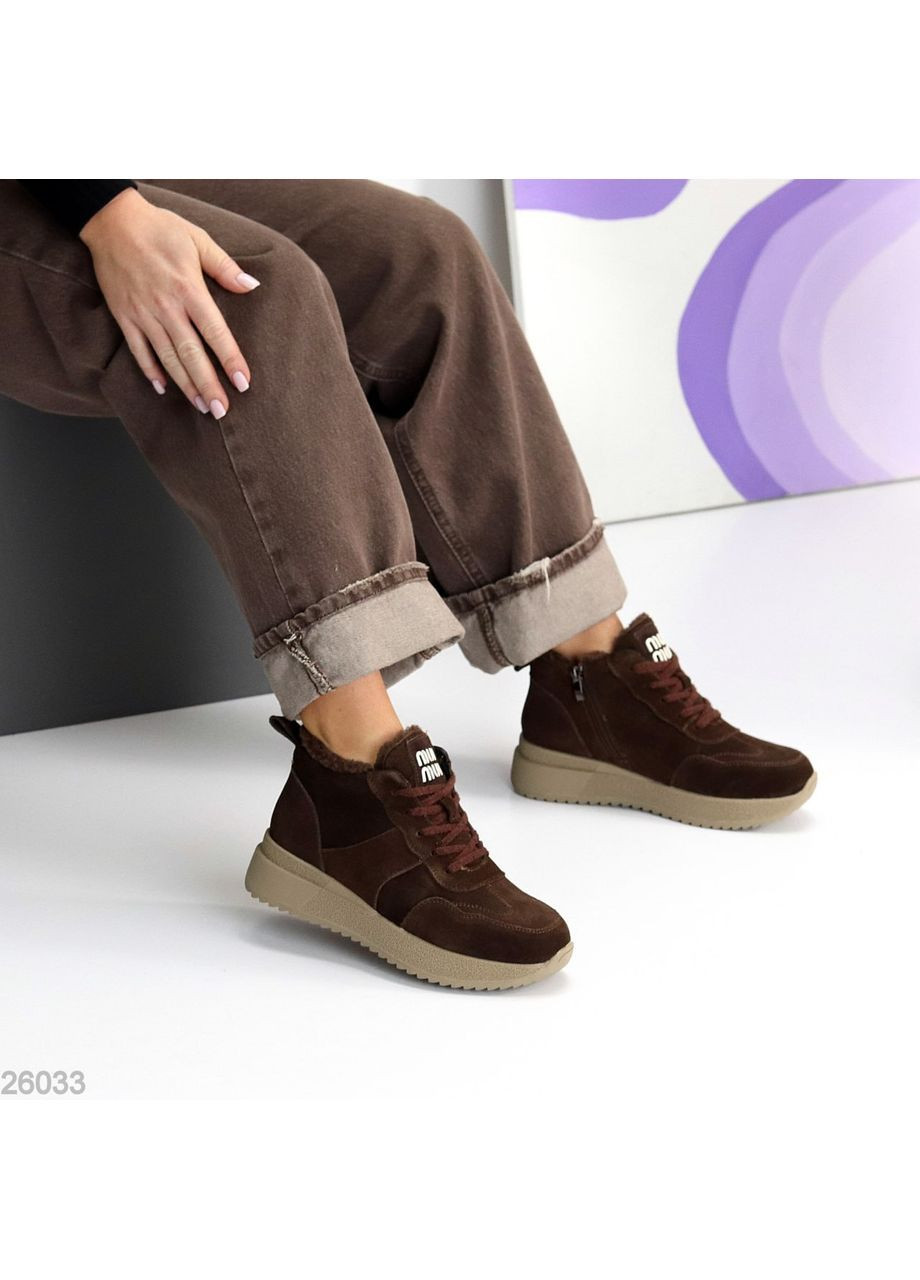 Зимние зимние замшевые ботинки Helen из натуральной замши