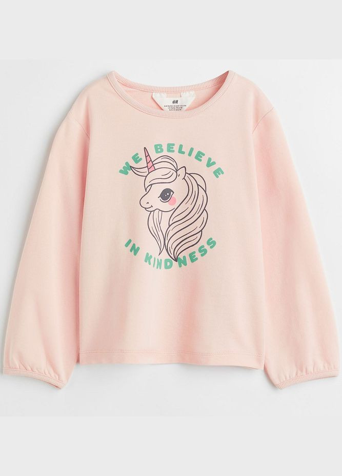 H&M світшот для дівчинки персонажі рожевий повсякденний бавовна