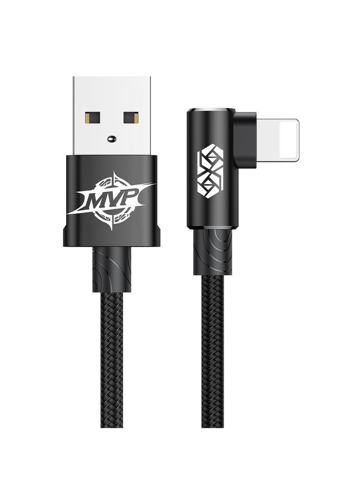 Дата кабель (m494672) Baseus USB 2.0 AM to Lightning 2.0m 1.5A 90° corner black (367068007)