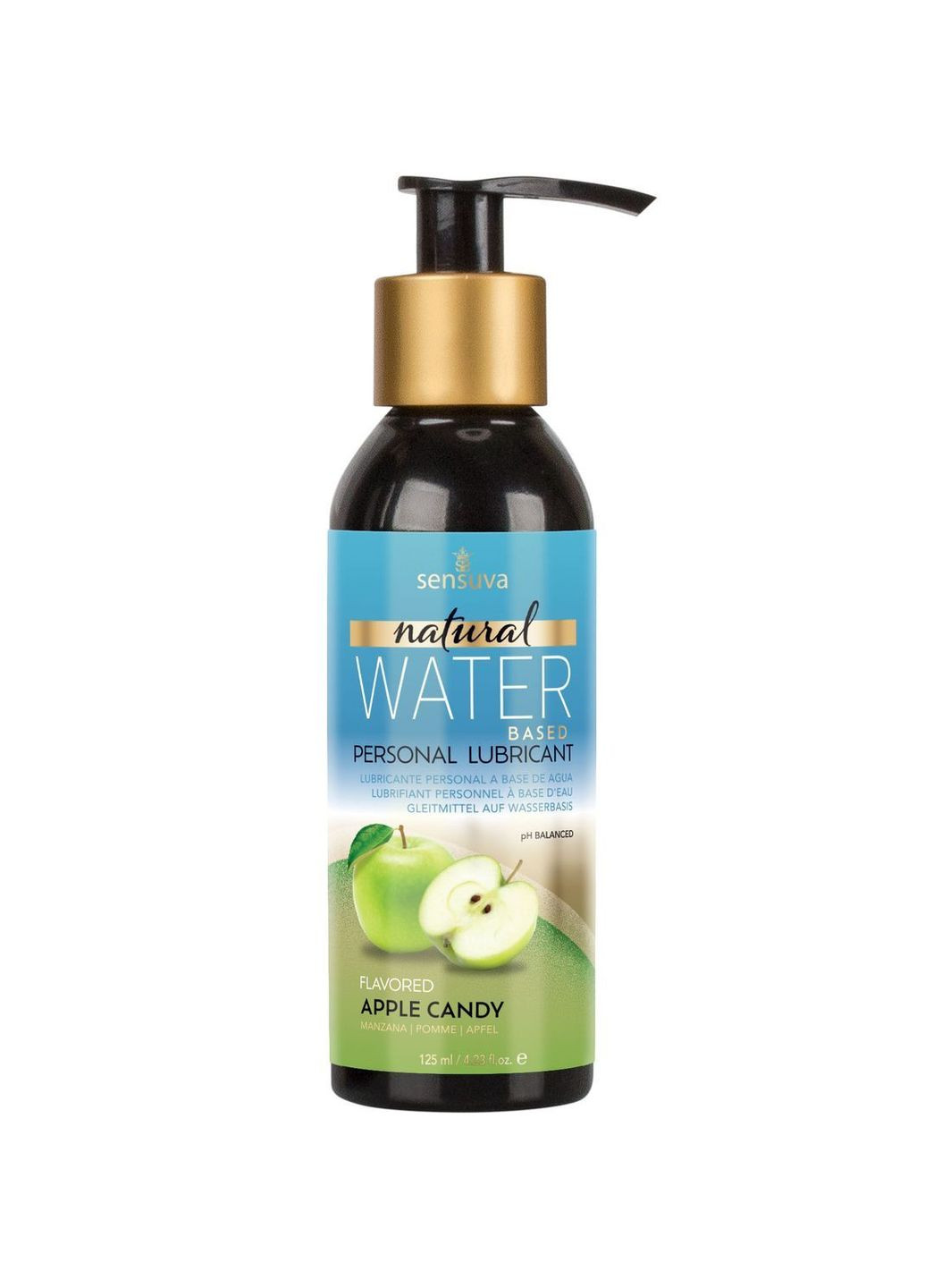 Змазка на водній основі Natural Water-Based Apple Candy (125мл) без гліцерину та парабенів Sensuva (369780592)