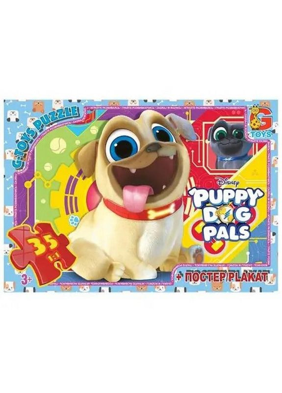 Пазли дитячі "Веселі мопси" Puppy Dog Pals MD400, 35 елементів No Brand (330609569)