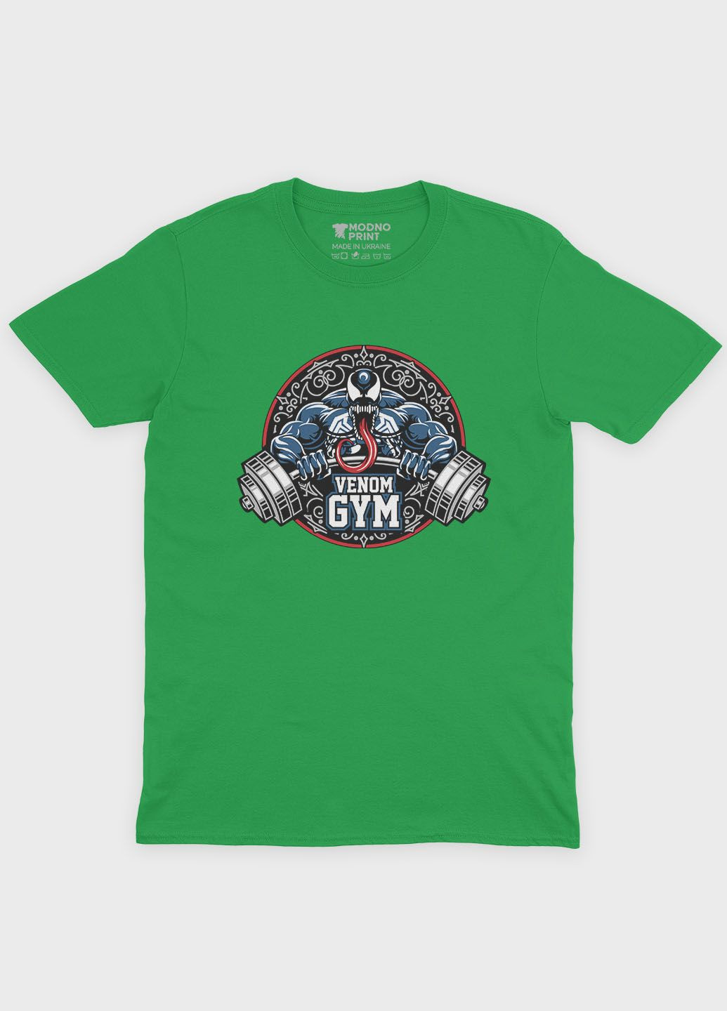 Зелена демісезонна футболка для хлопчика з принтом суперзлодія - веном (ts001-1-keg-006-013-017-b) Modno