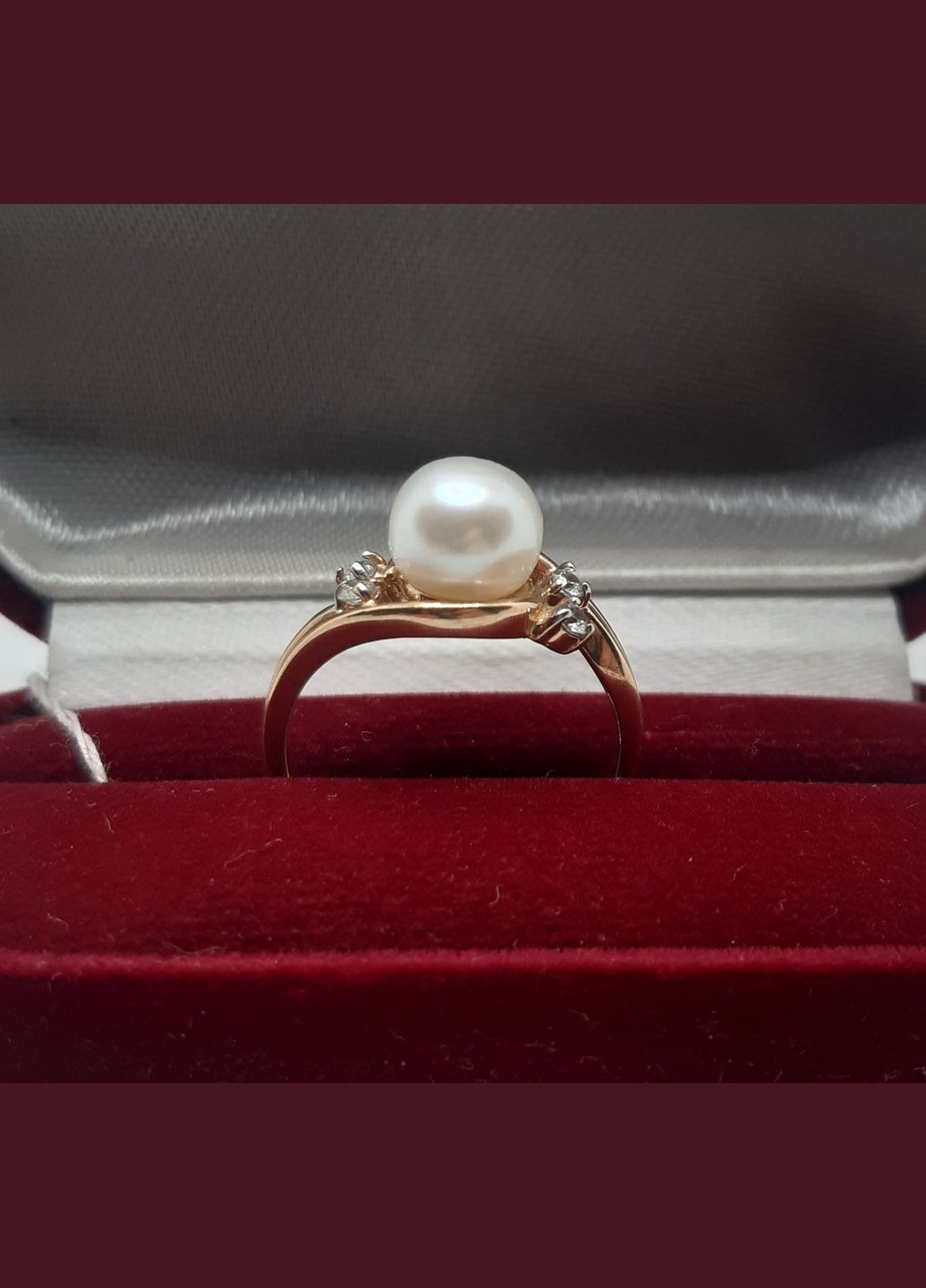 Кольцо золото 585° 3,85г. белая жемчужина (к629) Арніка К629 (305583241)