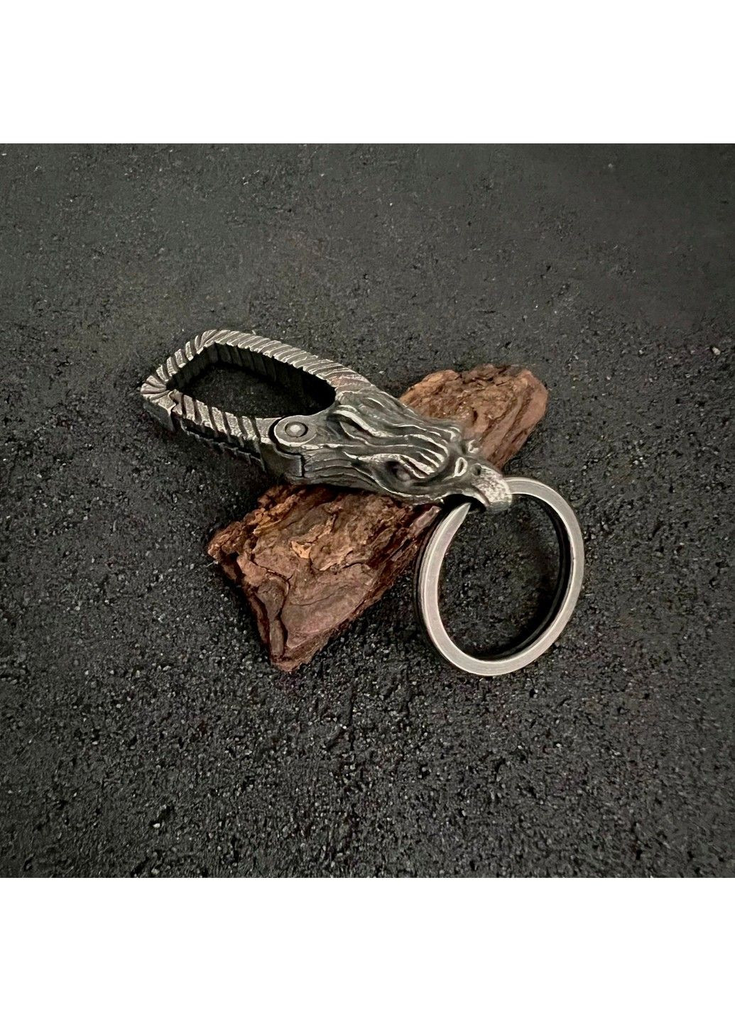 Готический брелок феникс для ключей из нержавеющей медицинской стали KC-019 No Brand (299008395)