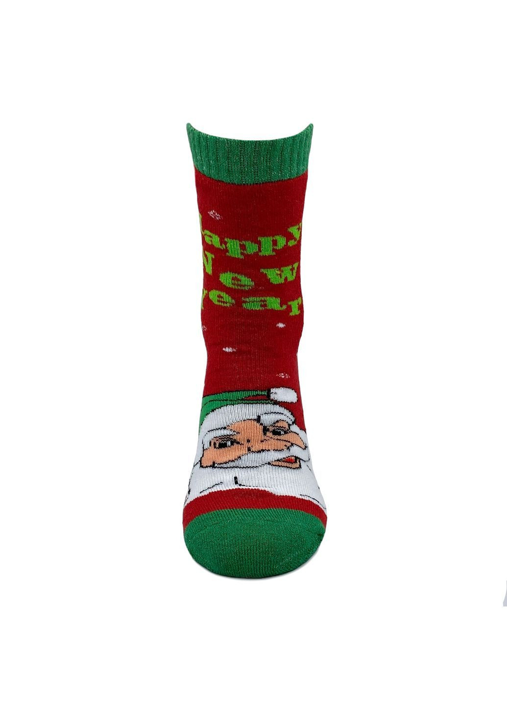 Комбинированные носки женские, махровые, высокие. санта+ happy new year. набор из 3 пар. цвет: цветной микс Крокус новогодние (365858358)