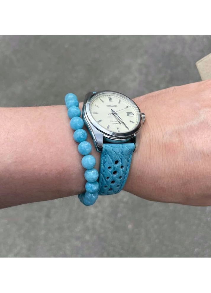 Браслет із аквамарину 8 мм (80204) Hemst (362026739)