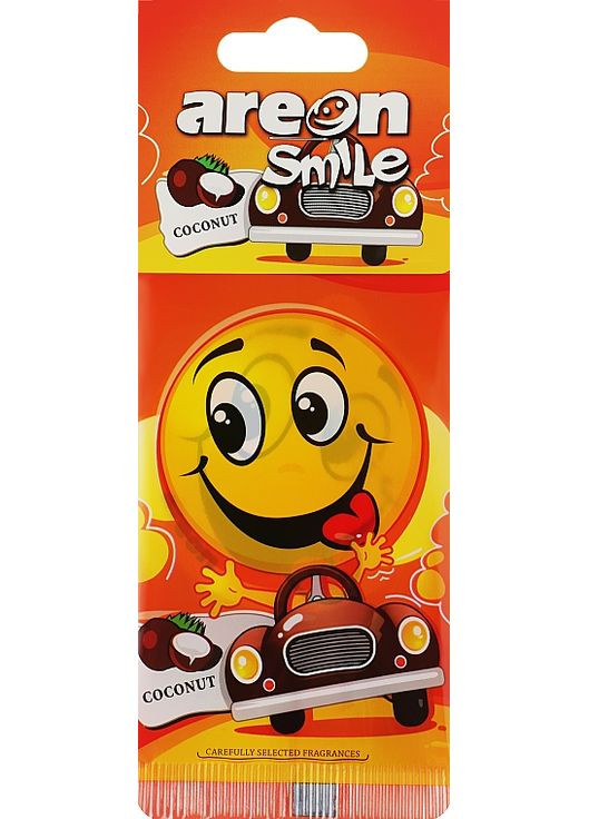 Ароматизатор воздуха "Кокос" Smile Dry Coconut 0 (906240-9471) Areon (365800111)