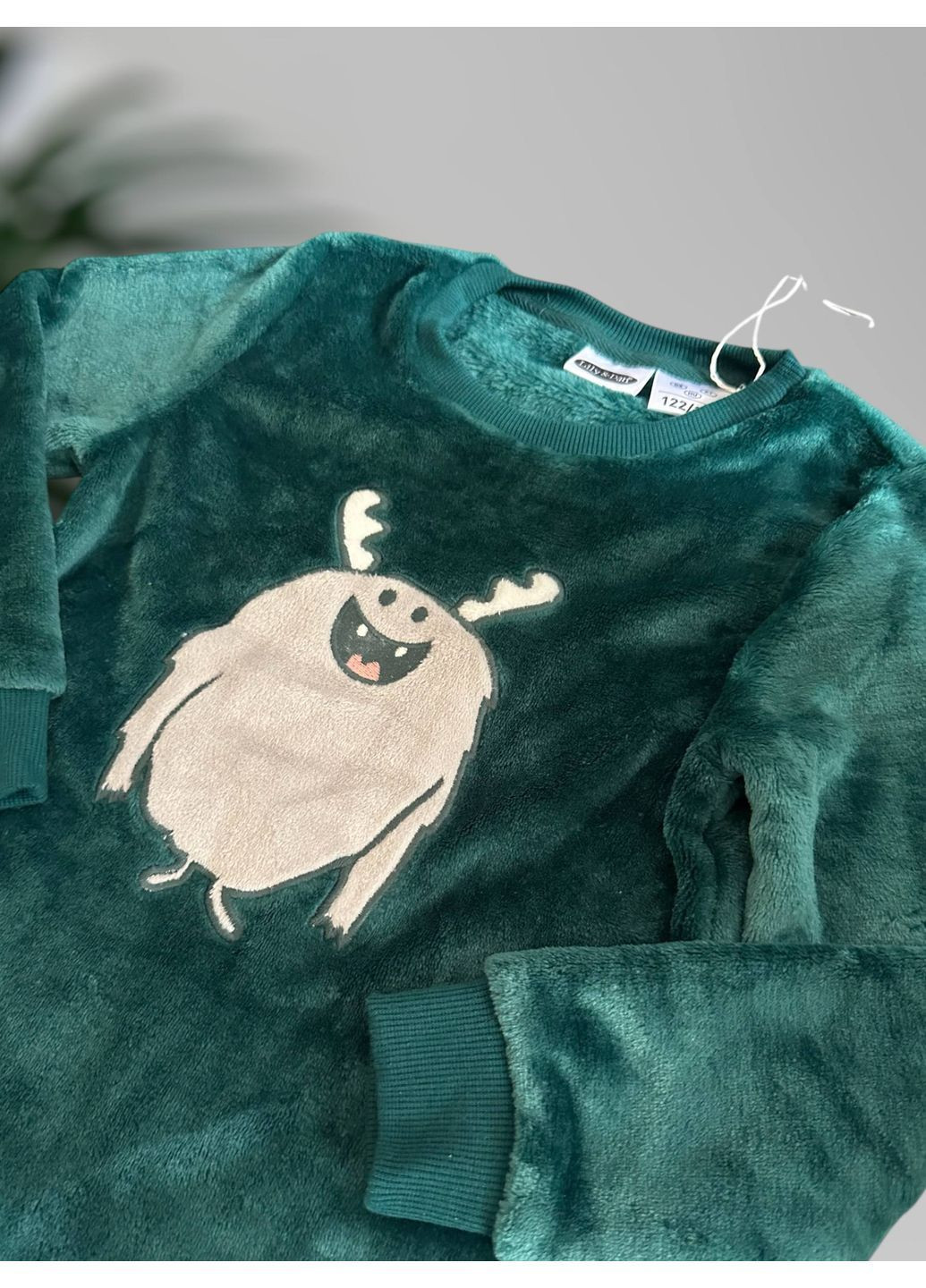 Зелена зимня піжама флісова L&D