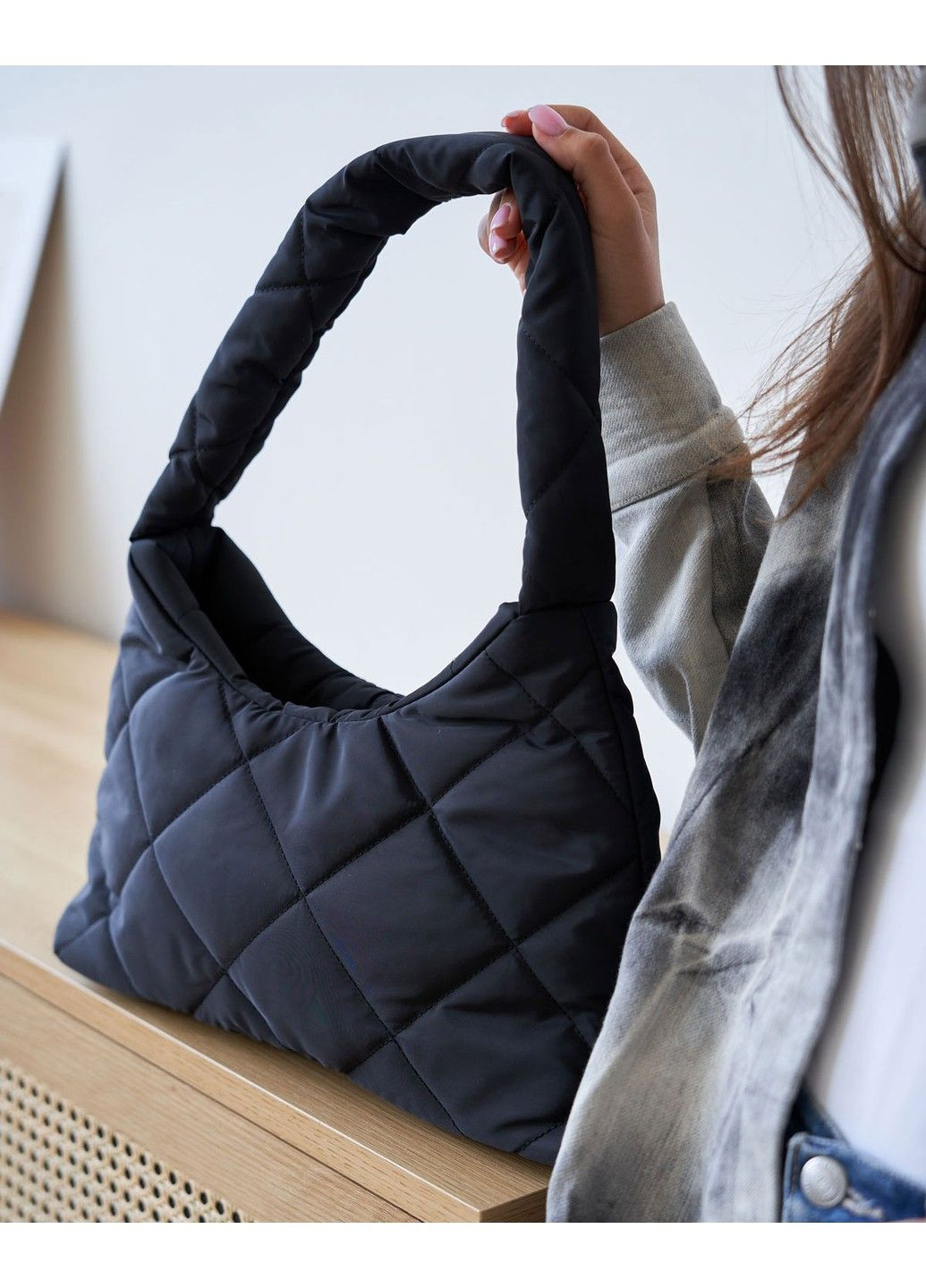 Жіноча сумка "Лулу" чорний кубик WeLassie (315688909)