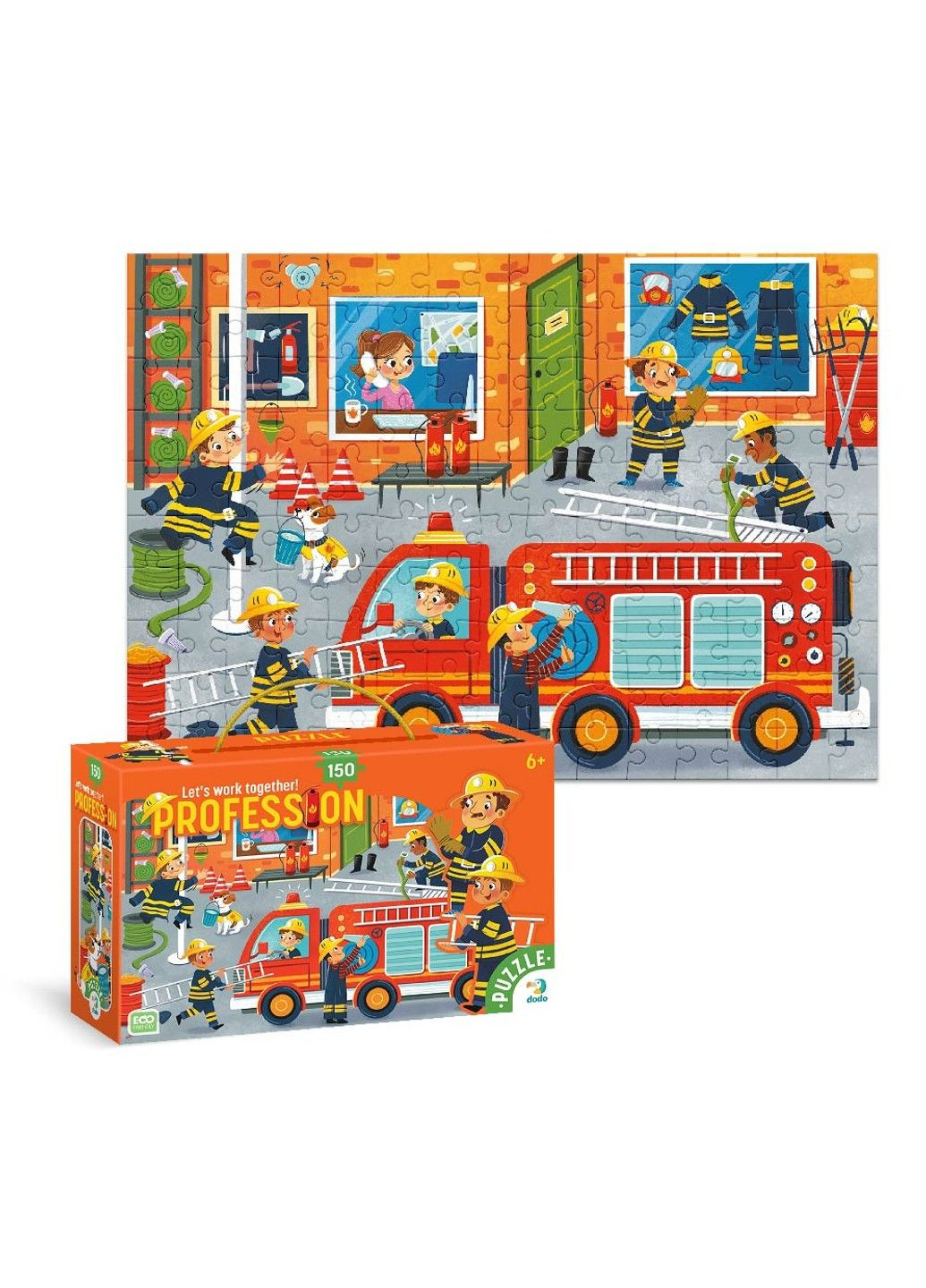 Пазл Профессии Пожарный 150 эл Dodo (322503767)