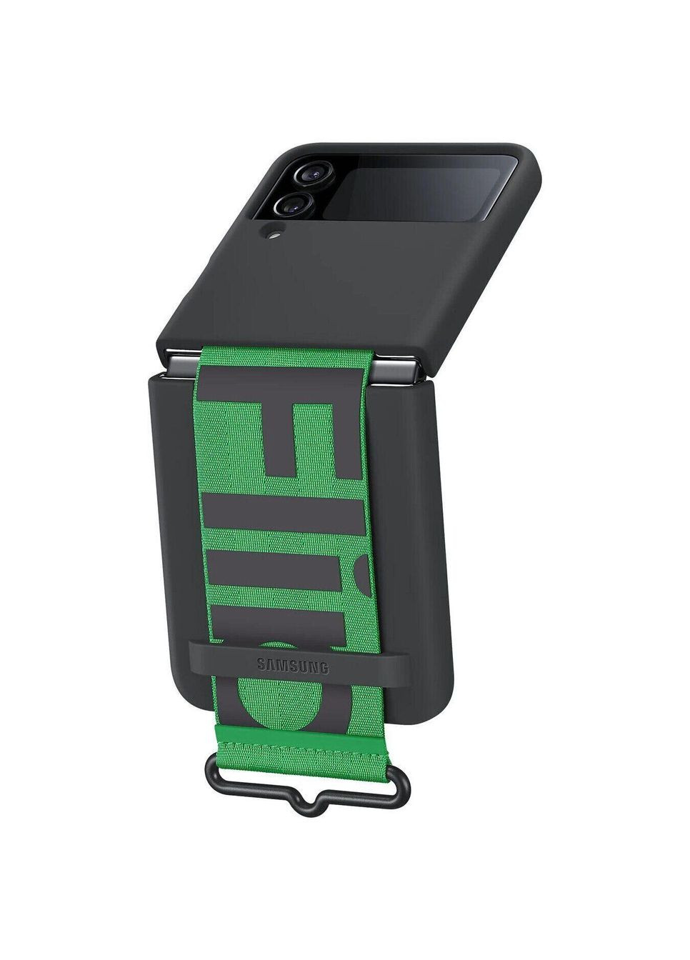 Чохол-накладка Silicone Cover with Strap для Galaxy Flip 4 SM-F721 Black (EF-GF721TBEGUA) Samsung (341487235)
