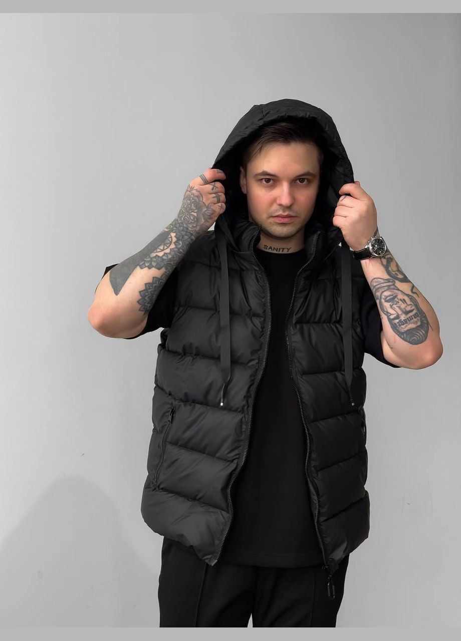 Стильний жилет з капюшоном на пуху No Brand (322266143)
