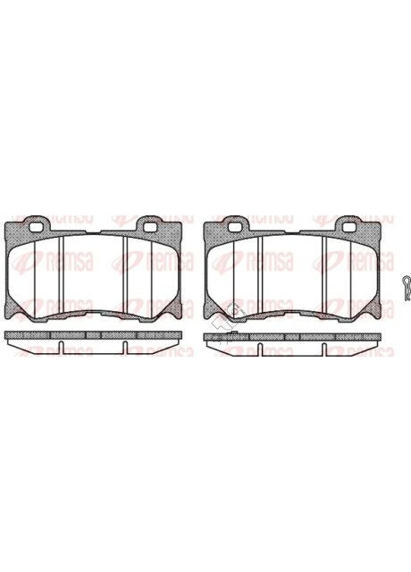 Колодка гальм. диск. NISSAN 370Z 3.7 06.09-,370Z ROADSTER 3.7 01/10 - передн. (вир-во ) 1372.01 Remsa (342408854)
