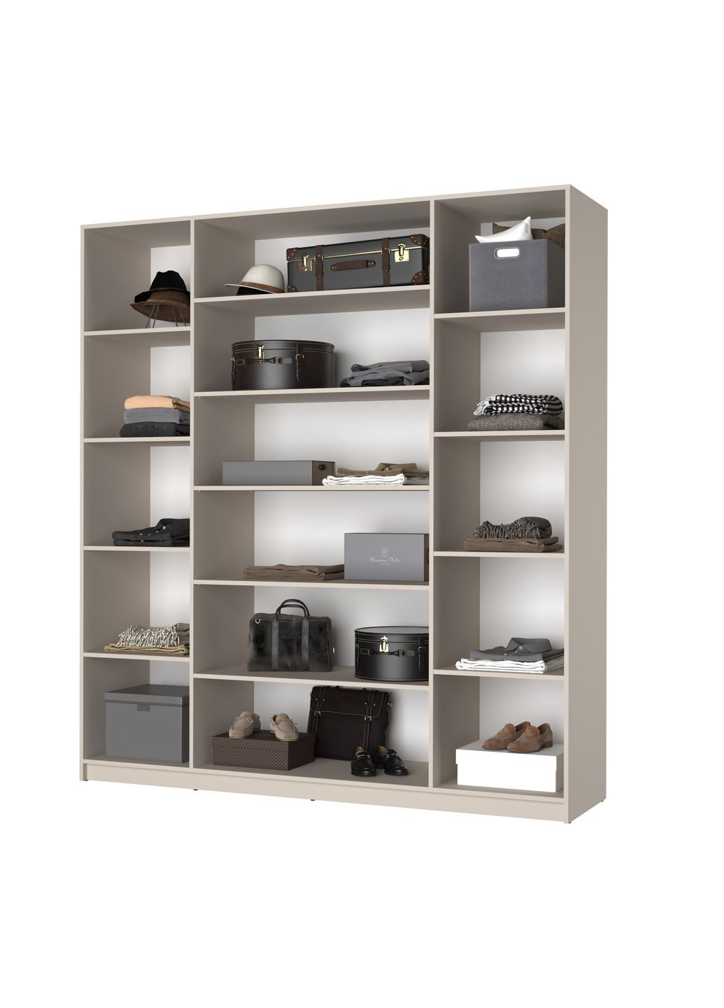 Шафа 4-дверна з антресоллю Оскар ДСП BG, 4 додаткові полиці 200x52x260 см (MBS-5107) MebelStar (371688625)