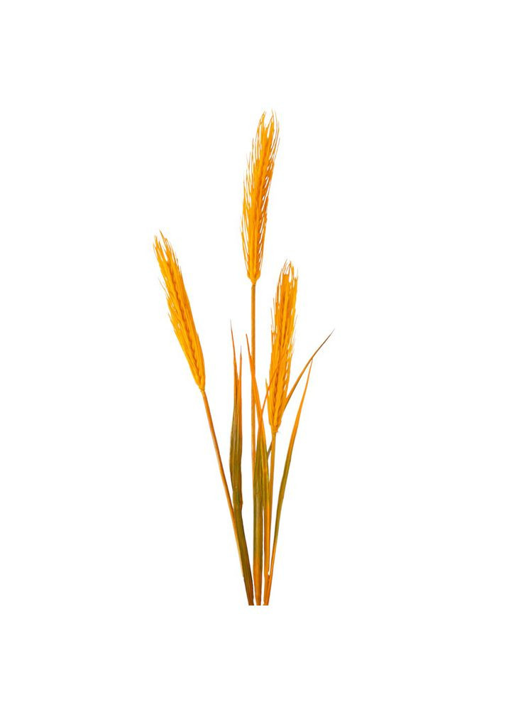 Искусственная ветка пшеницы, 3 колоска, оранжевая, 81 см ELISEY (322248806)