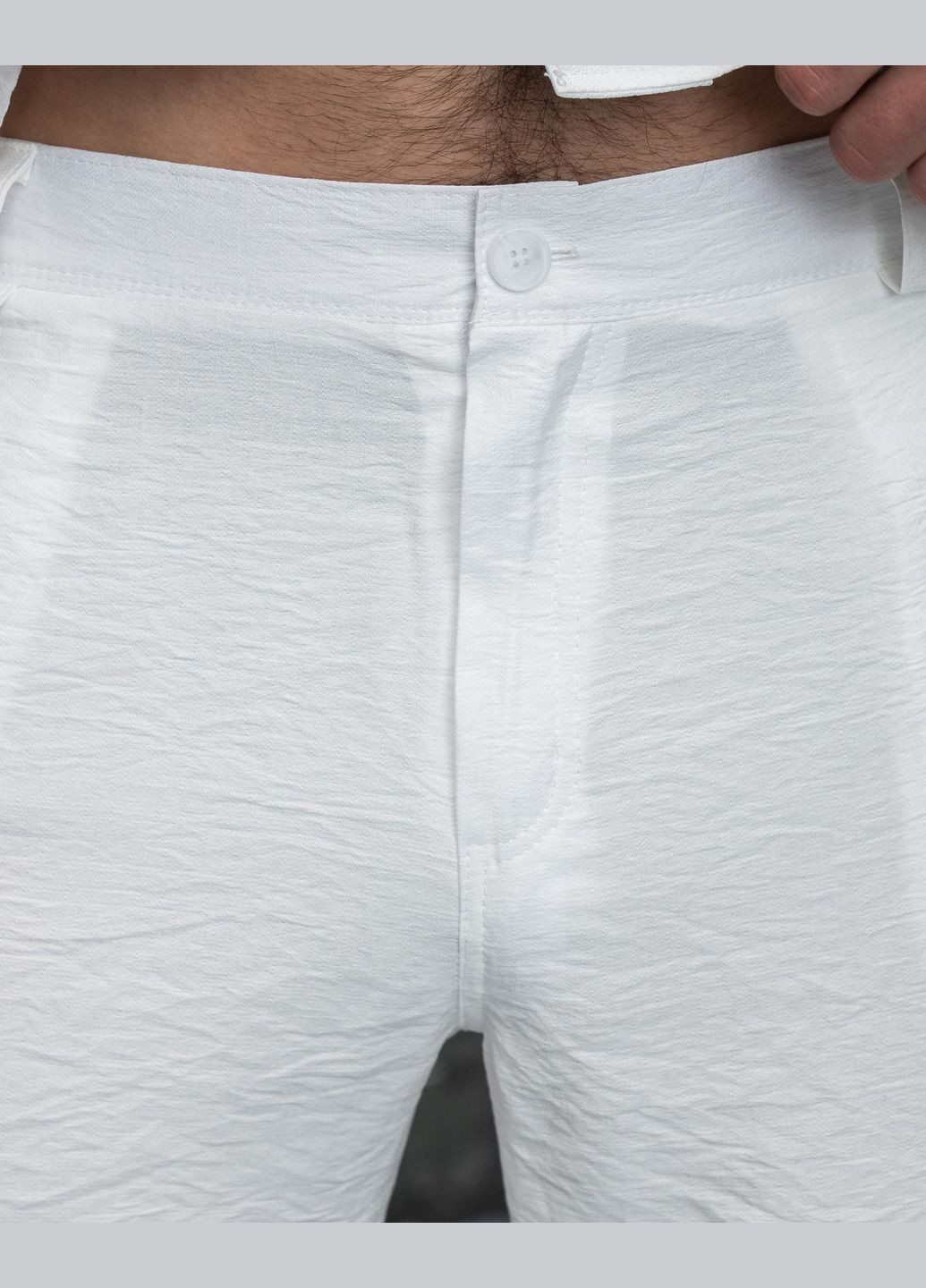 Шорти чоловічі льон оверсайз зручні для хлопців, для міста чоловічі молочні шорти з легкої тканини. Intruder (359381240)