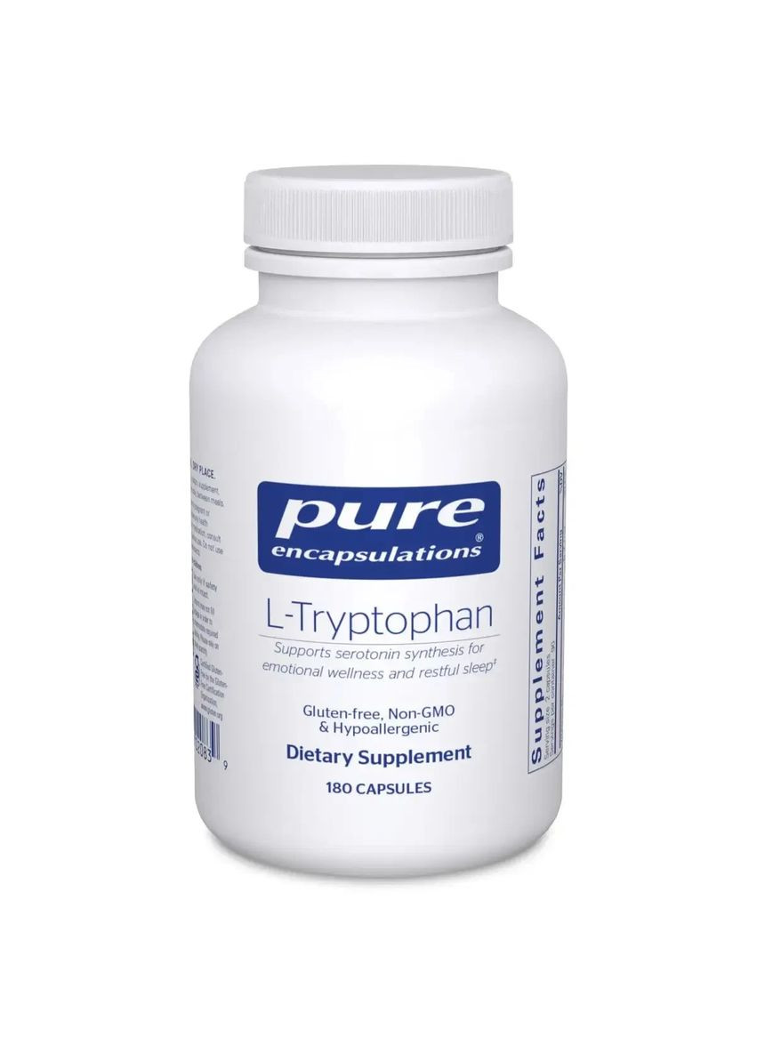 Триптофан (L-Tryptophan) 180 капсул Pure Encapsulations (361116433)