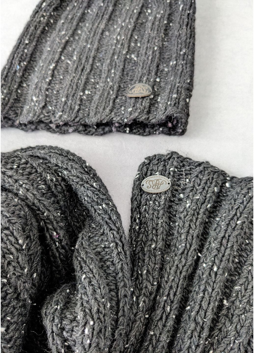 Жіночий стильний в'язаний комплект — шапка та шарф InFashion Комплект — шапка та шарф (369670340)