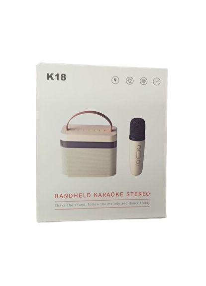 Портативна колонка з мікрофоном Bluetooth USB SD FM дитяча колонка караоке блютуз колонка 5 Вт Білий No Brand (366734705)