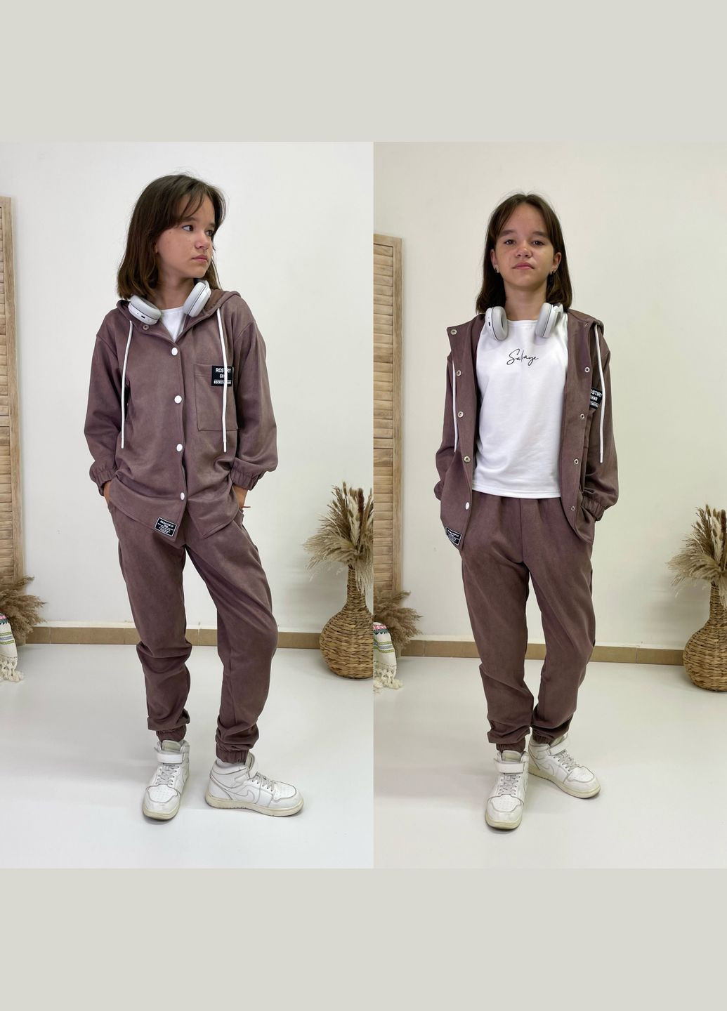 Коричневый демисезонный невероятно красивый костюм Україна