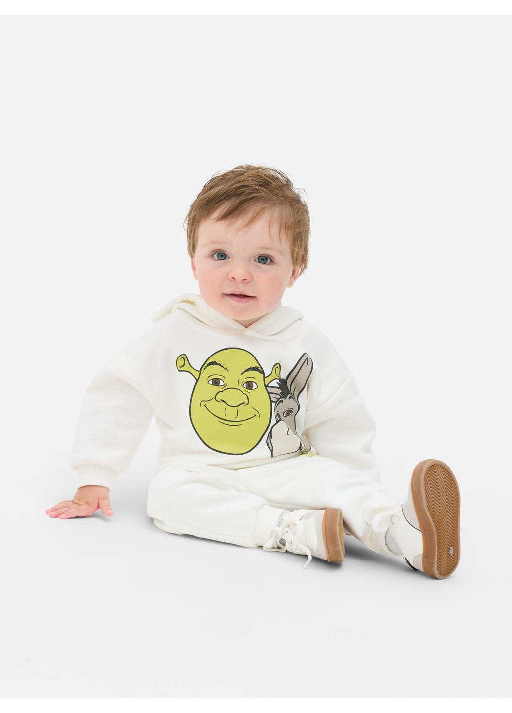 Штани фліс,молочний з принтом, Primark (364357880)