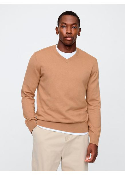 Светло-коричневый демисезонный свитер мужской m, camel hair brown (светло-коричневый) Gap