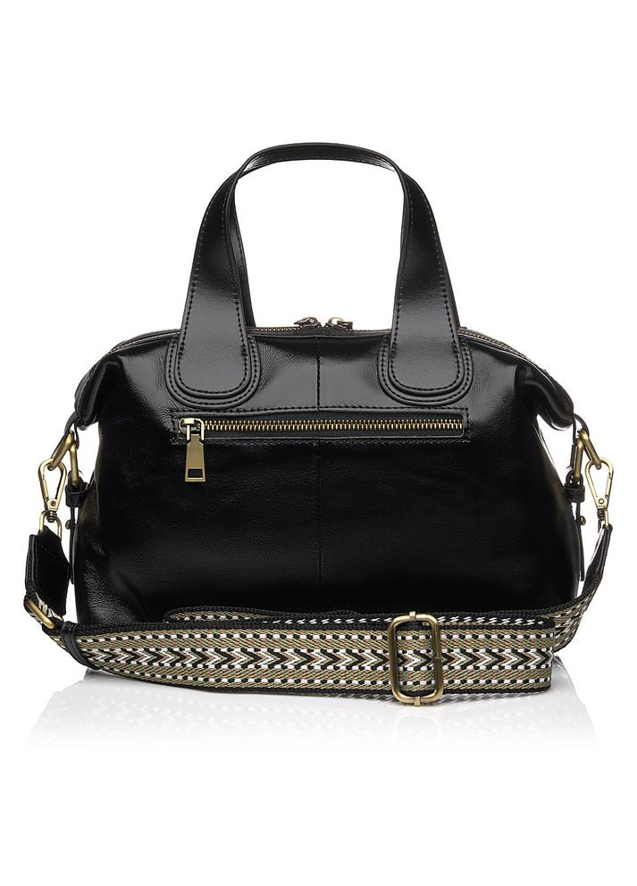 Сумка жіноча шкіряна чорна M3136_black No Brand (336912547)