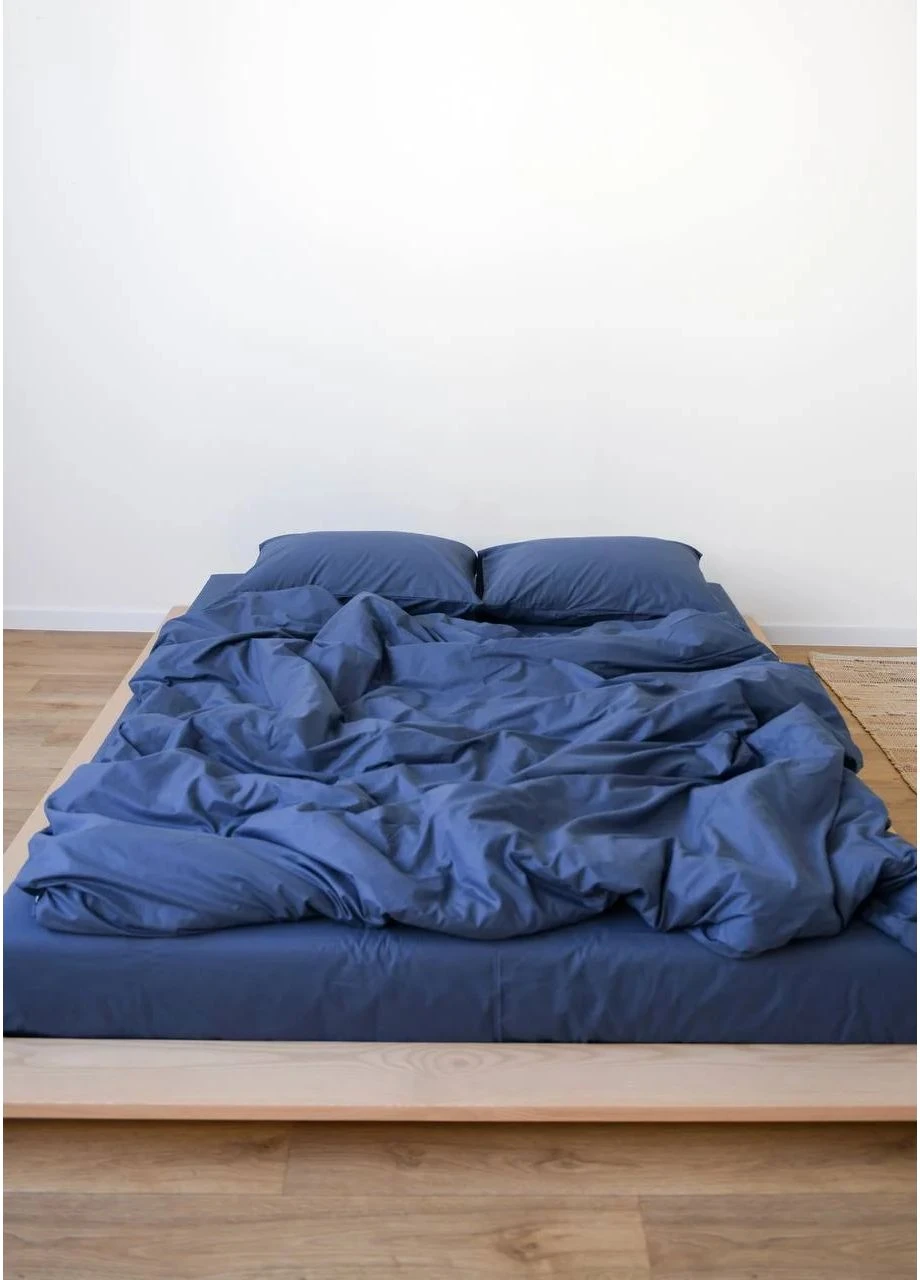 Хлопковое постельное белье синего цвета (King size) Tekstura (381035241)