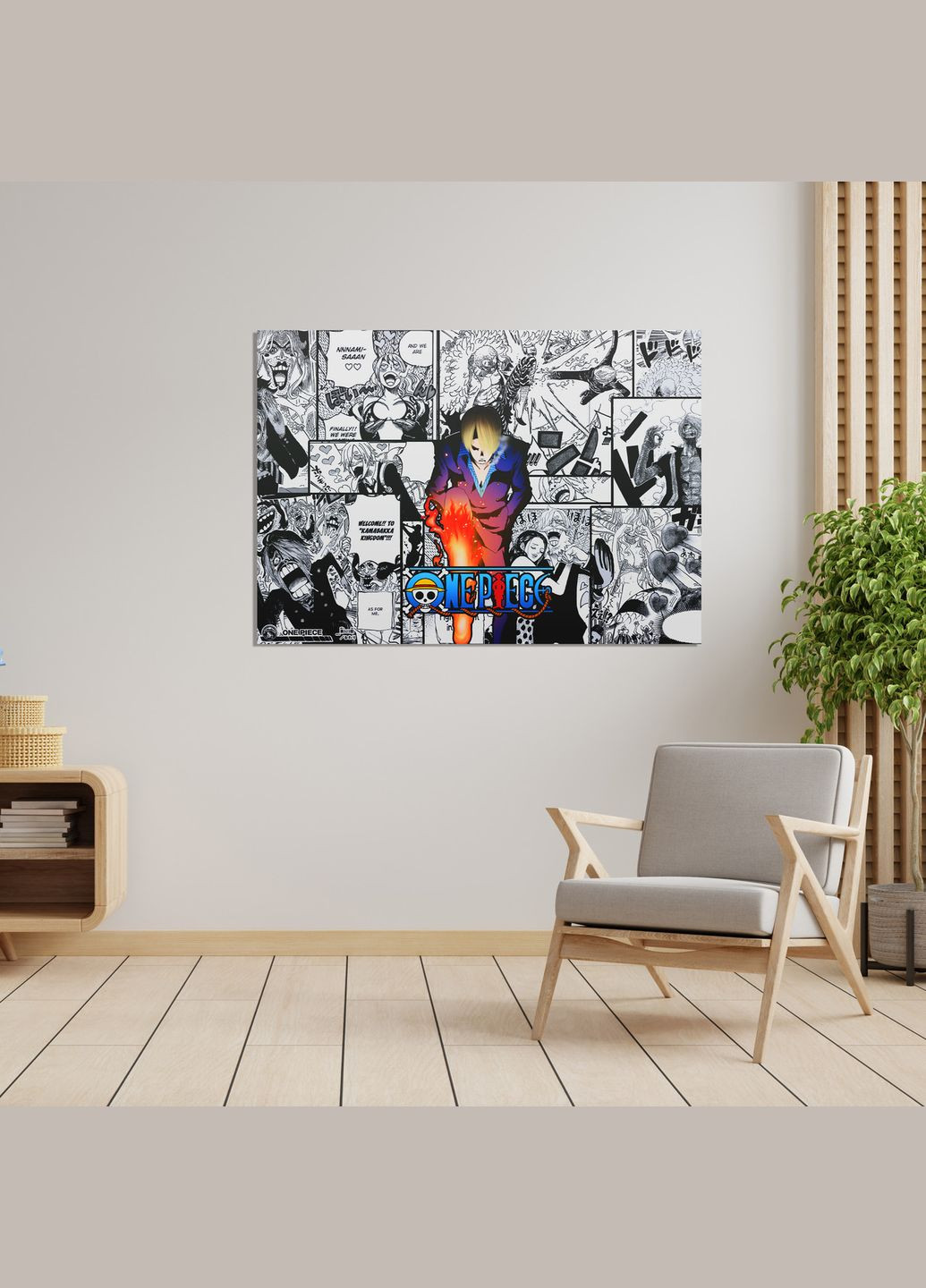 Плакат- с принтом One Piece Ван-Пис Sanji Винсмок Санджи Плакат комикс (японский аниме-сериал) A4 А2 Кавун постер (316209899)