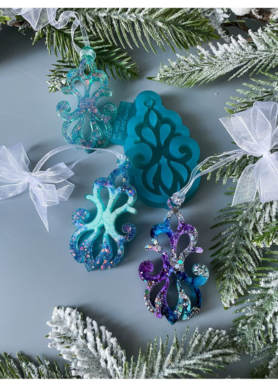 Молд Вензель для новорічних іграшок на ялинку силіконова форма для епоксидної смоли No Brand (370566880)