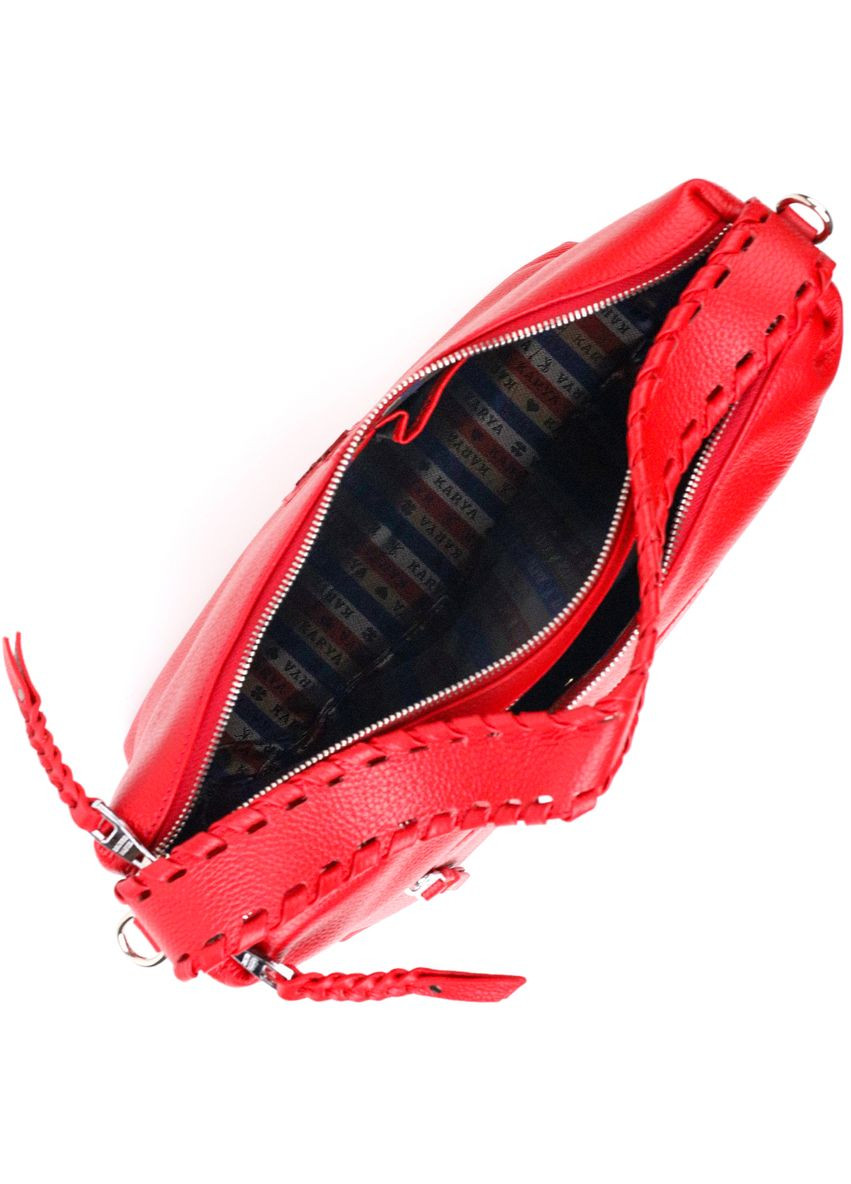Вмістка жіноча сумка шкіряна червоний 20849 Karya (329195588)