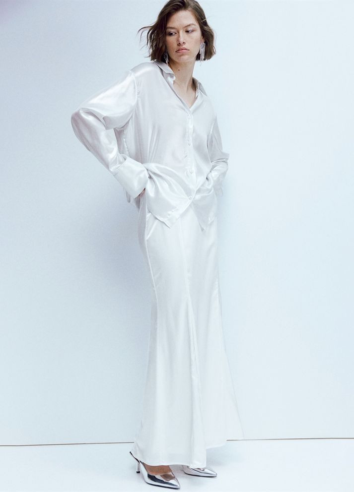 Атласна спідниця із креп-сатину H&M (354647760)