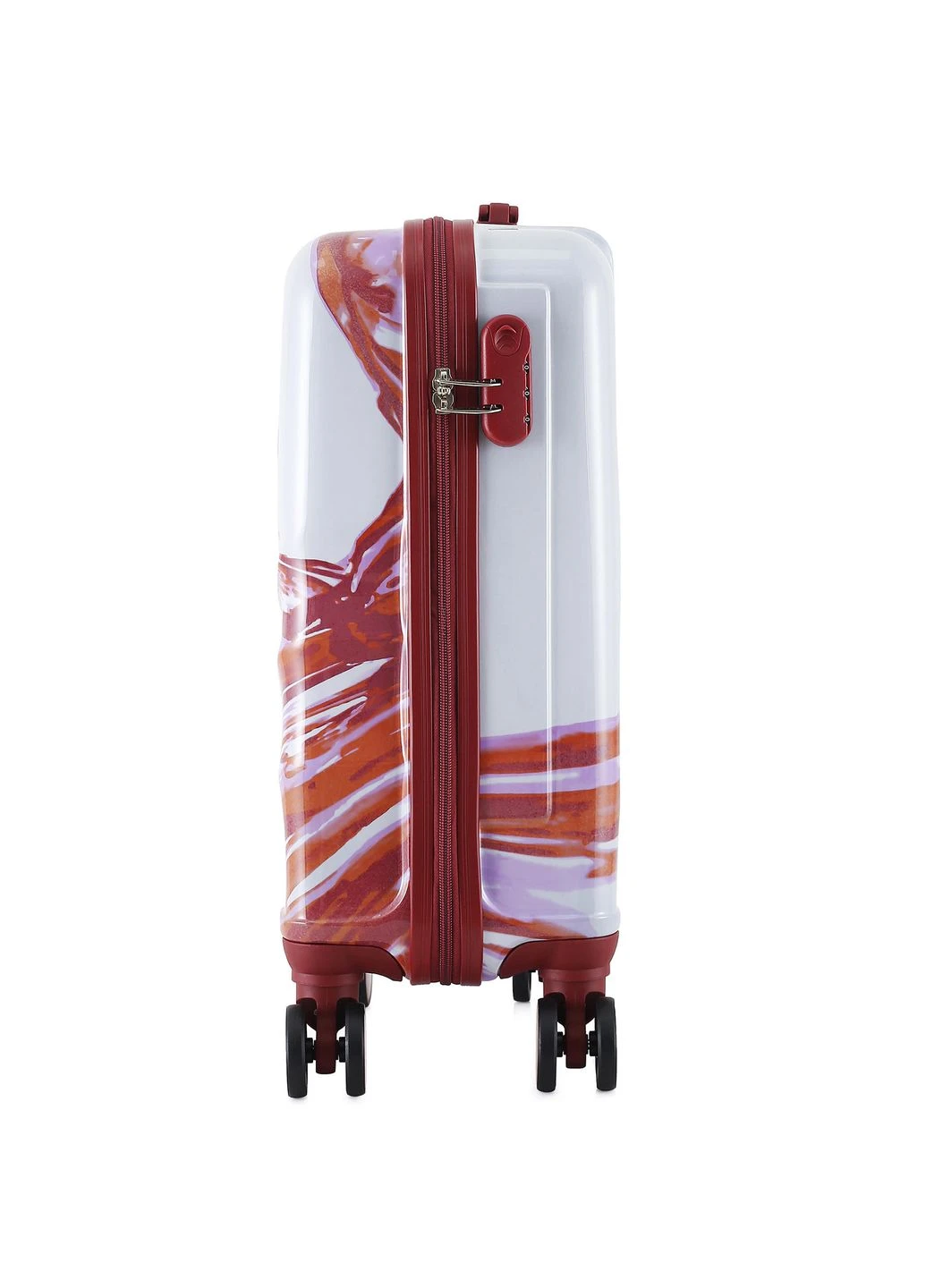 Чемодан 20" (S) White/Red Print (T5654-1) Semi Line (392410554)
