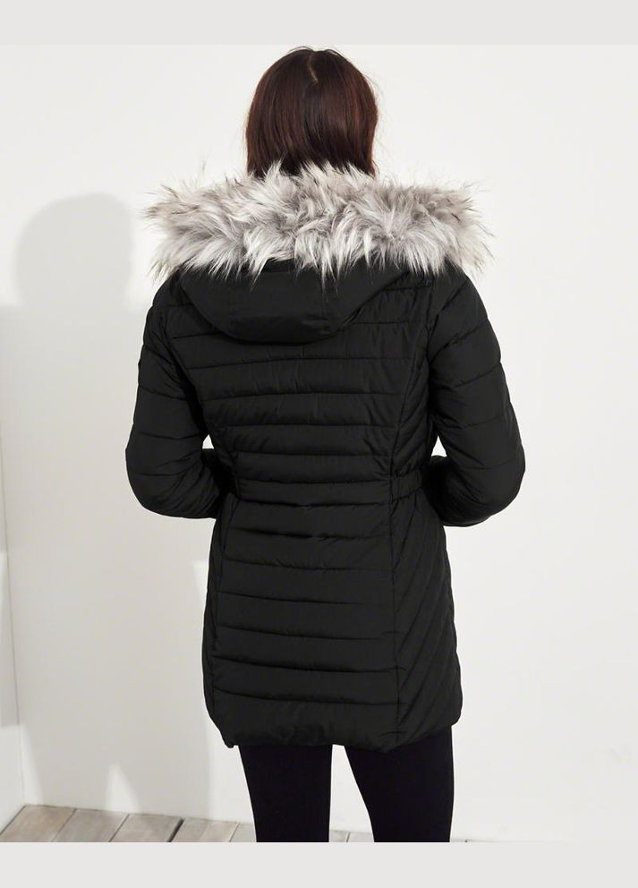 Черная демисезонная женская зимняя куртка 10006 hc6276w Hollister