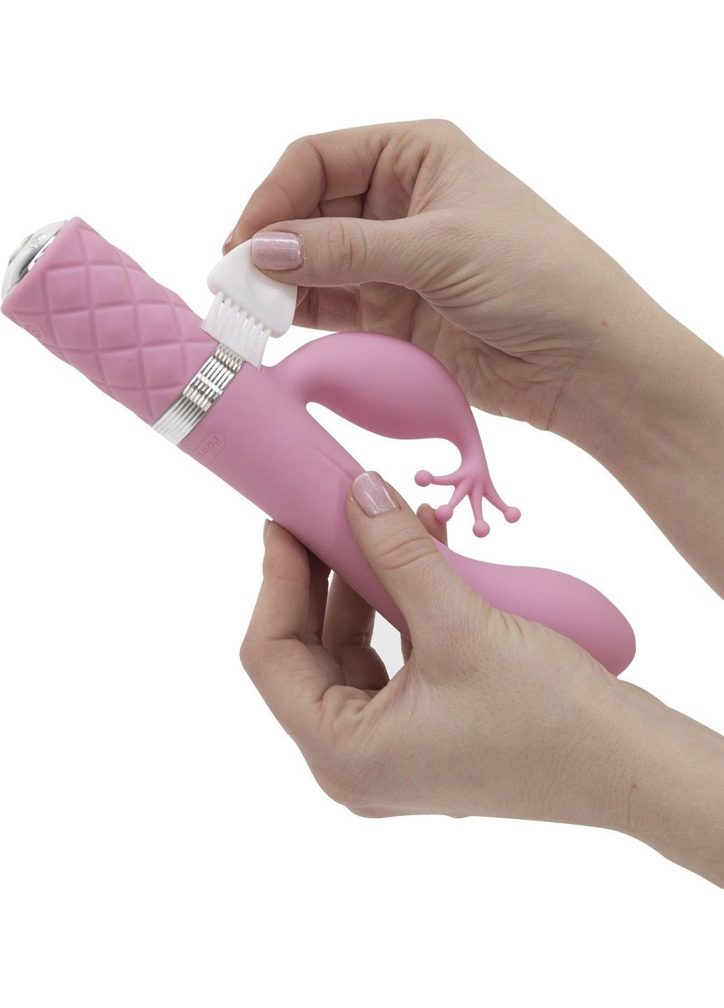 Роскошный вибратор кролик Kinky Pink с кристаллом Сваровски мощный вибромассажер для женщин Pillow Talk (298349083)